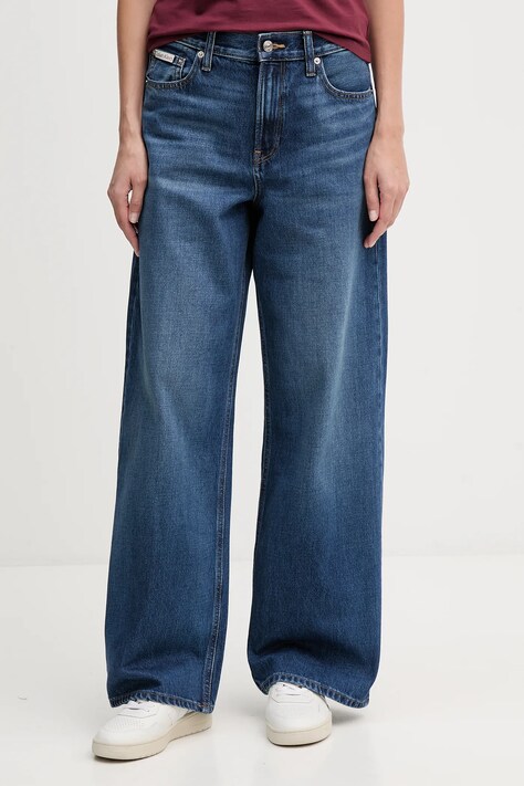 Džíny Calvin Klein Jeans dámské, high waist, LV047D716G
