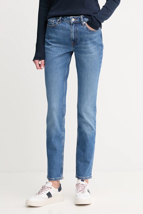 Džíny Tommy Hilfiger dámské, modrá barva, WW0WW46721