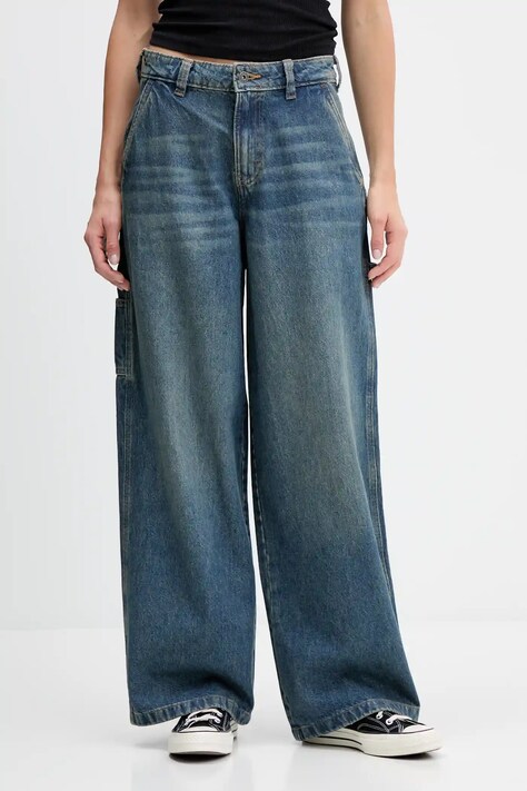 Dickies jeansy damskie kolor granatowy DK0A4Z6S