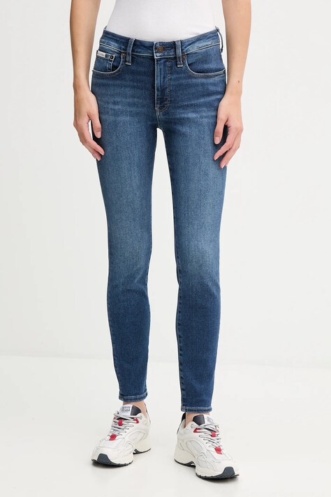 Τζιν παντελόνι Calvin Klein Jeans χρώμα: ναυτικό μπλε, LV047D903G