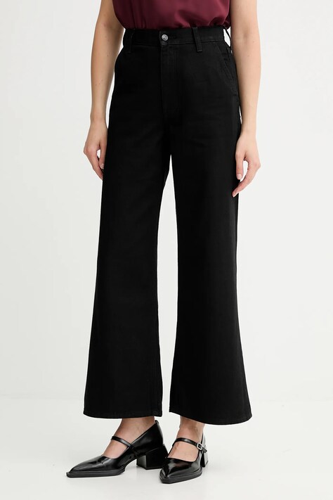 Džíny Calvin Klein dámské, černá barva, LV047D770G