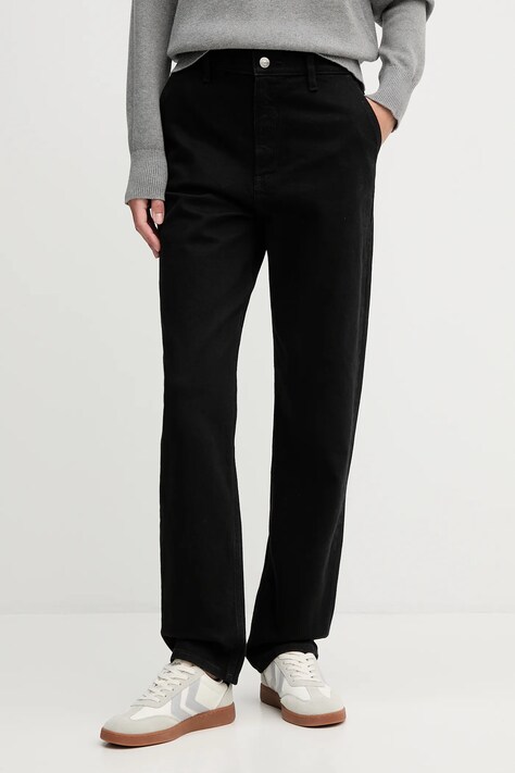 Τζιν παντελόνι Calvin Klein Jeans χρώμα: μαύρο, LV047D772G