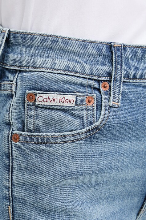 Calvin Klein Jeans jeansy damskie kolor niebieski LV047D733G