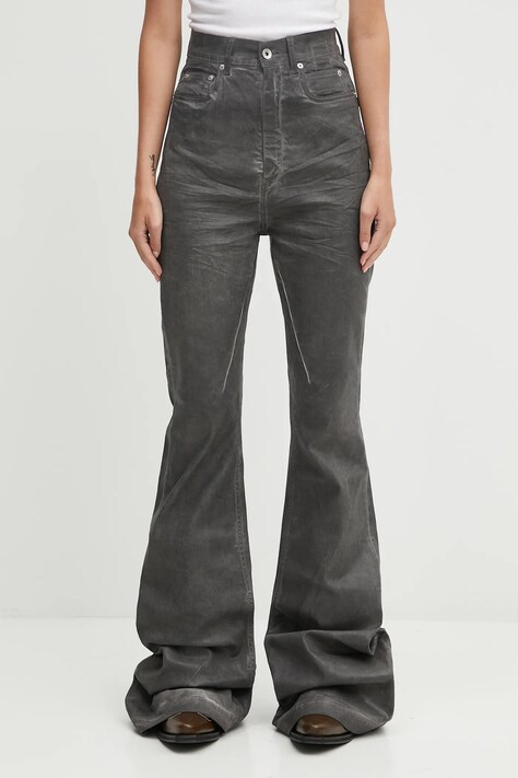 Rick Owens DRKSHDW jeansy Bolan Bootcut damskie high waist DS02E7311.SCF