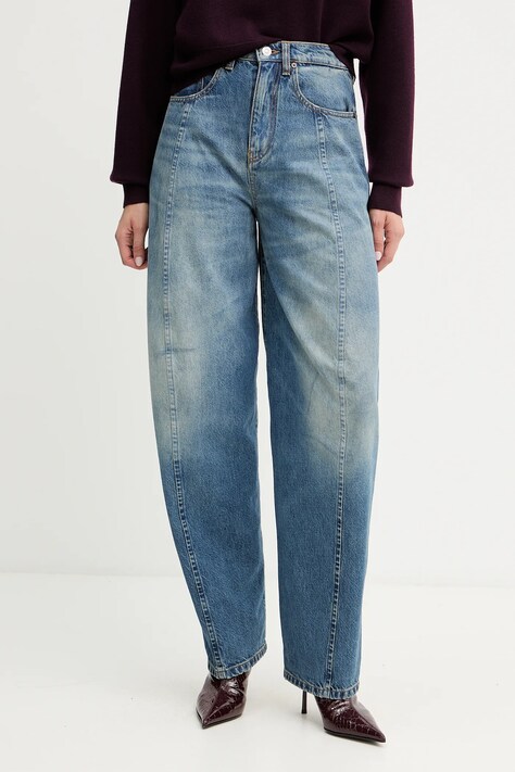 Victoria Beckham jeansy bawełniane damskie high waist 1425DJE006850C