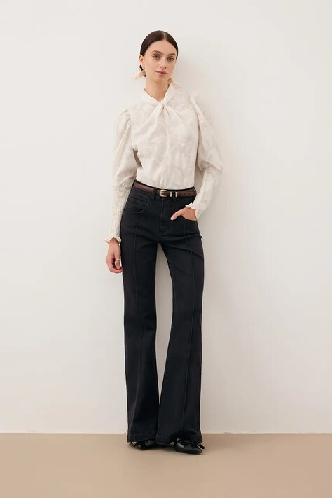 Bizuu jeans BELINNA high waist, BELINNA CZARNY