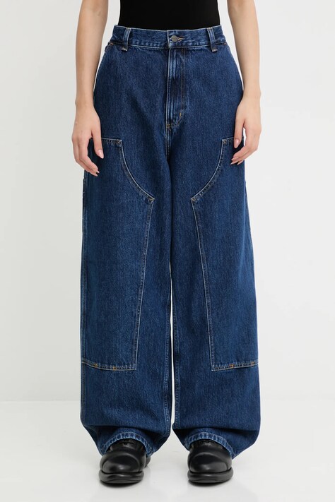 Carhartt WIP jeansy W' Brandon Double Knee Pant damskie high waist I034635.106
