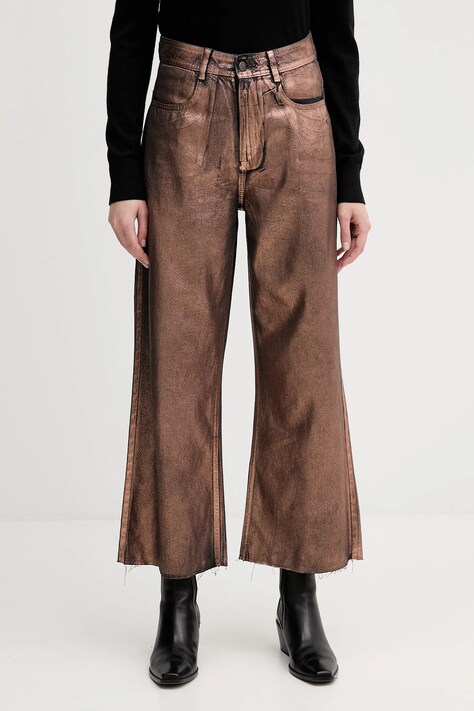 United Colors of Benetton jeansy damskie kolor złoty 48UHDE02M