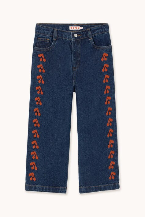 Tinycottons jeansy dziecięce CHERRIES EMBROIDERED JEANS AW25-433