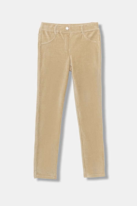 United Colors of Benetton pantaloni din catifea pentru copii culoarea bej, uni, 4DZBCE00R