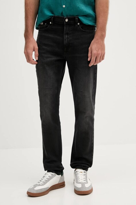 Τζιν παντελόνι Calvin Klein Jeans χρώμα: μαύρο, LV04RB754G