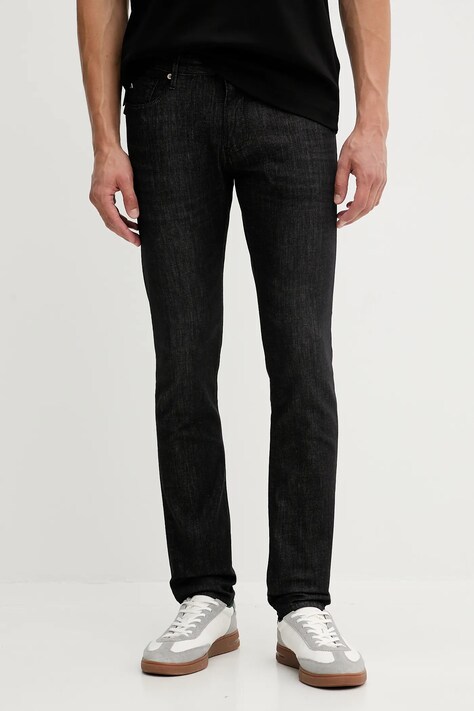 Emporio Armani jeansy męskie kolor czarny EM000121 AF14117