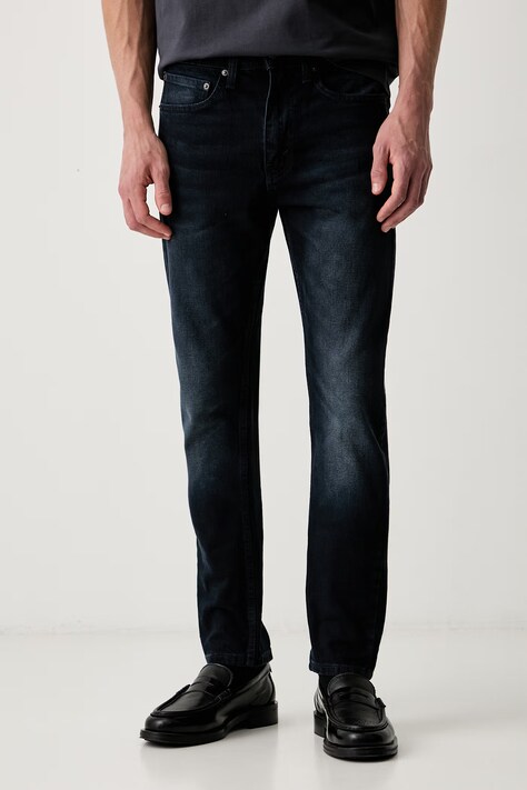 Levi's дънки slim taper мъжки 515 SLIM FIT STRAIGHT тъмносини A7222