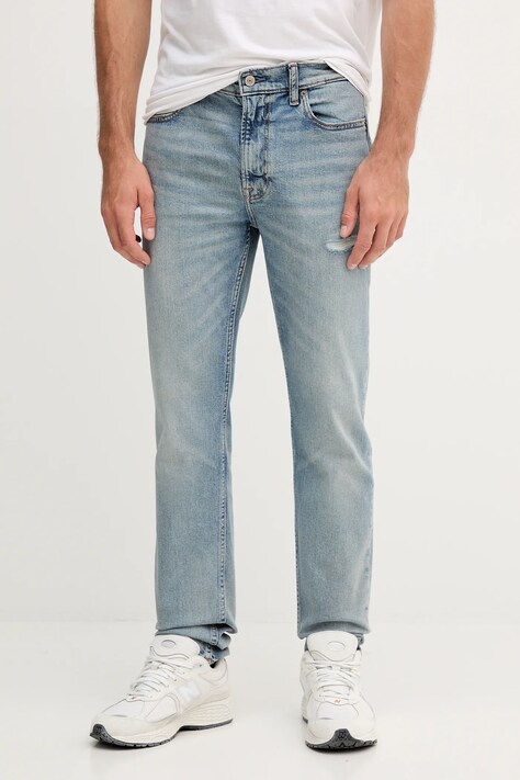 Calvin Klein Jeans jeansy męskie kolor niebieski LV04RD703G