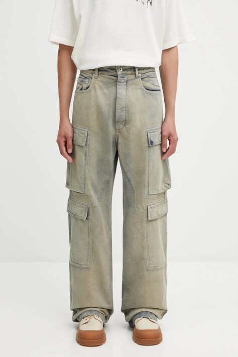 Rick Owens DRKSHDW jeansy bawełniane Double Cargo męskie DU02E7361.DMP