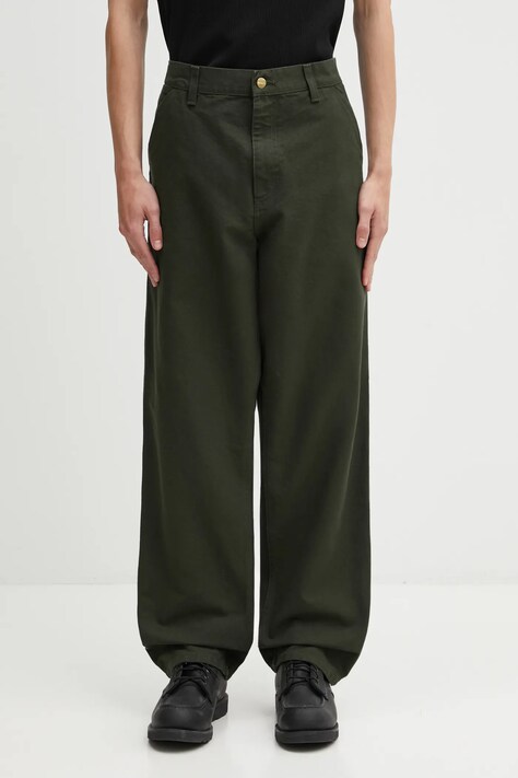 Carhartt WIP spodnie bawełniane Simple Pant męskie kolor zielony proste I031220.4902