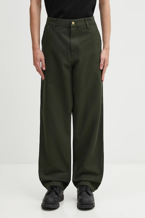 Бавовняні штани Carhartt WIP Simple Pant колір зелений прямі I031220.4902