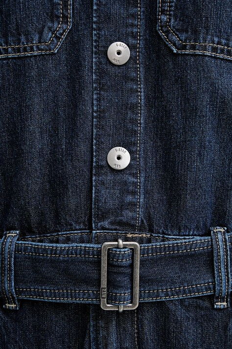 Джинсовий комбінезон G-Star 0 Belted 3D Loose — AW25-SKD01N, темно-синій — фото 5
