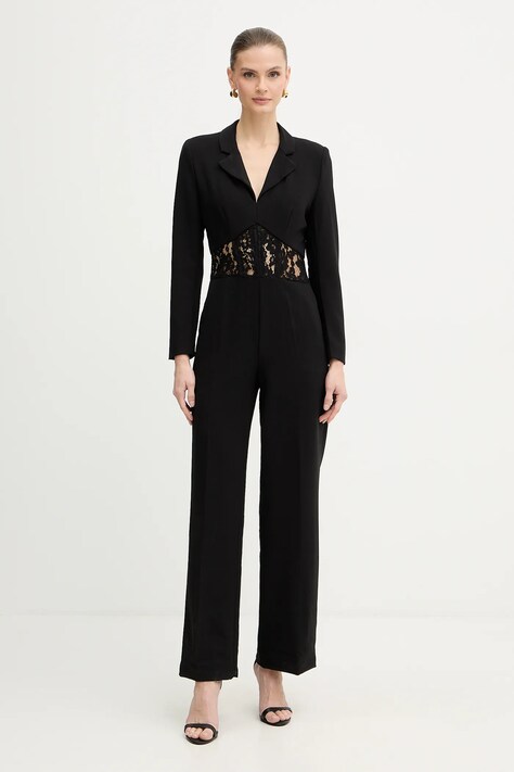 Morgan kombinezon kolor czarny koronkowy z kołnierzykiemm PCORSE
