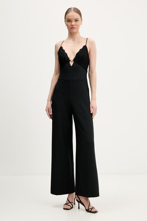 Abercrombie & Fitch kombinezon kolor czarny z dekoltem w szpic KI159-6282-900