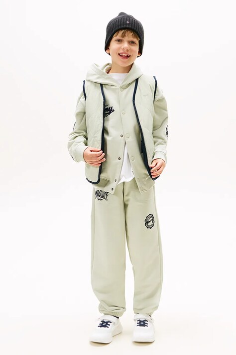 Tommy Hilfiger pantaloni de trening culoarea turcoaz, KB0KB09700
