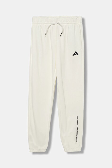 adidas spodnie dresowe dziecięce kolor beżowy z nadrukiem KC1178