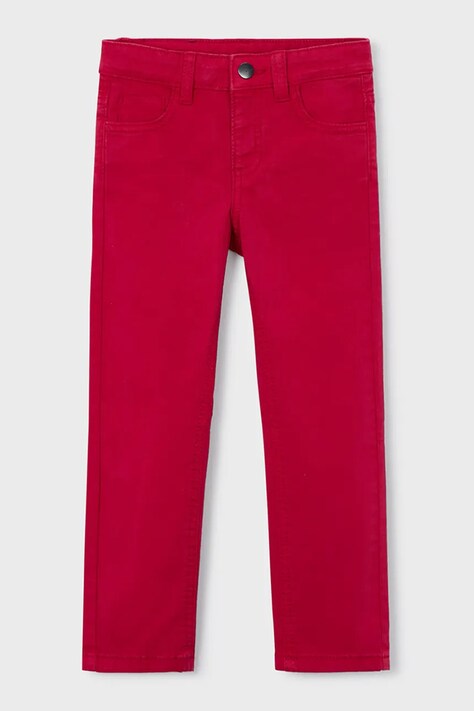 Mayoral spodnie slim fit basic kolor czerwony 517