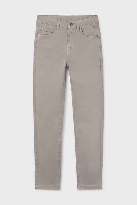 Mayoral pantaloni copii slim fit basic culoarea gri, uni, 582