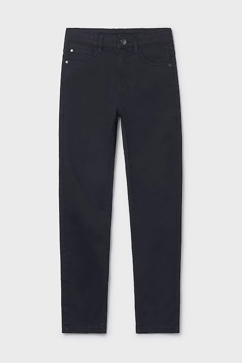 Mayoral pantaloni copii slim fit basic culoarea negru, uni, 582