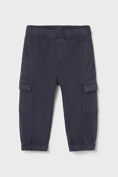 Mayoral pantaloni copii Joggery cargo culoarea bleumarin, uni, 2506