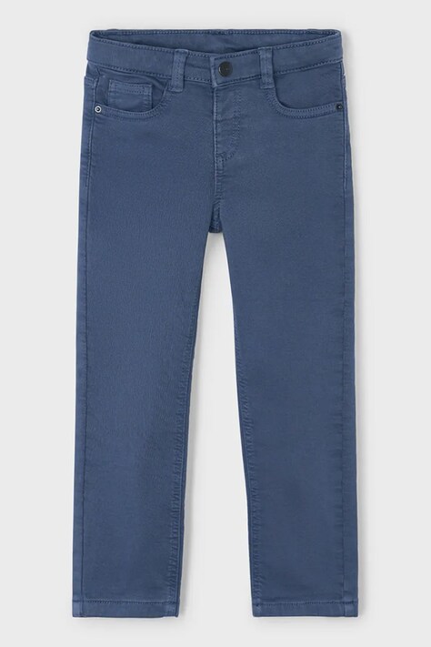 Mayoral spodnie dziecięce soft regular fit kolor niebieski gładkie 4562