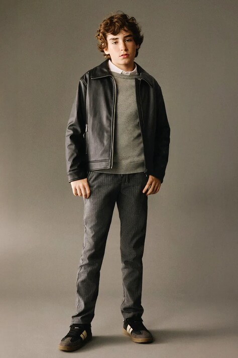 Detské nohavice Mayoral šedá farba, vzorované, 7567