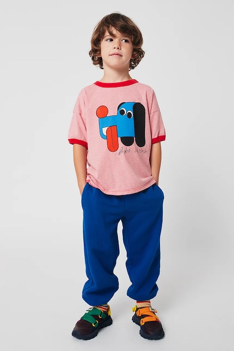 Bobo Choses pantaloni de trening din bumbac pentru copii Curve cu imprimeu, 225AC067