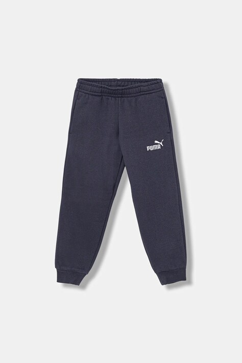 Puma spodnie dresowe dziecięce ESS No. 1 Logo Sweatpants FL PS kolor granatowy z nadrukiem 684933