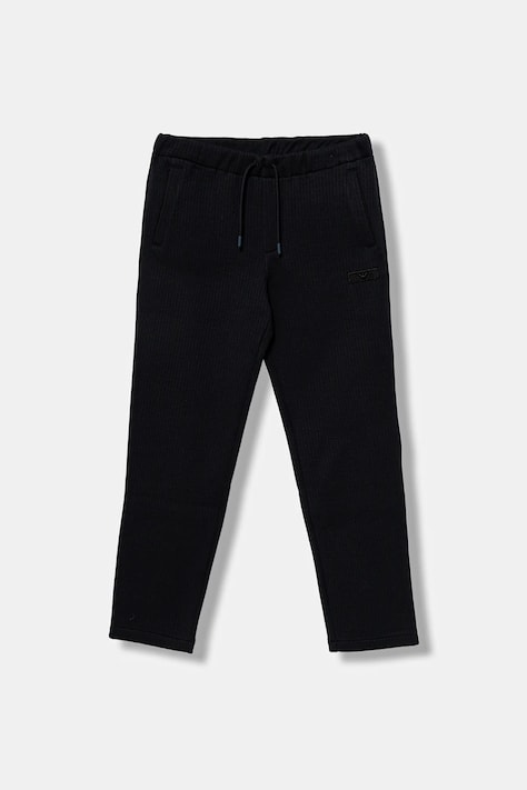 Emporio Armani spodnie dresowe dziecięce kolor granatowy gładkie EB000464 AF16392