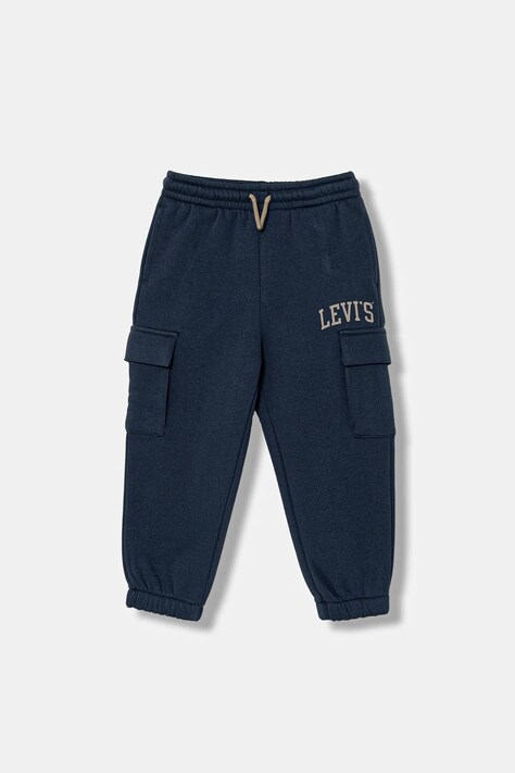 Levi's pantaloni de trening pentru copii CARGO JOGGER culoarea bleumarin, cu imprimeu, 8EN651