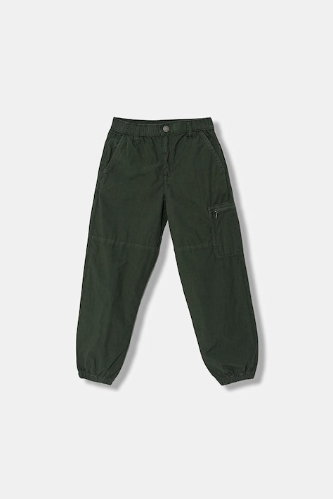 Guess pantaloni de bumbac pentru copii culoarea verde, uni, N5BB02 W3810