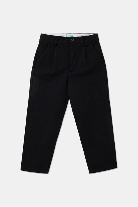 United Colors of Benetton pantaloni copii culoarea negru, uni, 43ZGCF04W