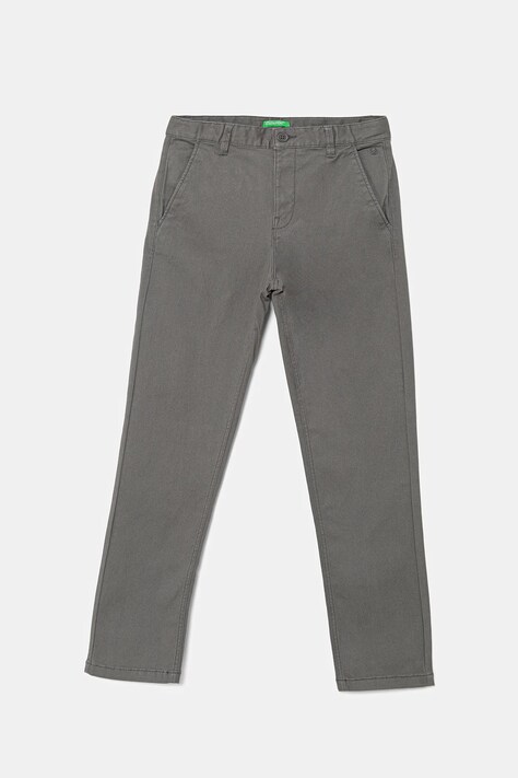 United Colors of Benetton pantaloni copii culoarea gri, uni, 4HM6CF04X