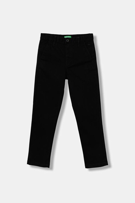 United Colors of Benetton pantaloni copii culoarea negru, uni, 4HM6CF04X