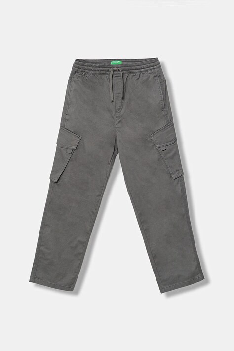 Детские брюки United Colors of Benetton цвет серый однотонные 4RHPCF04Y