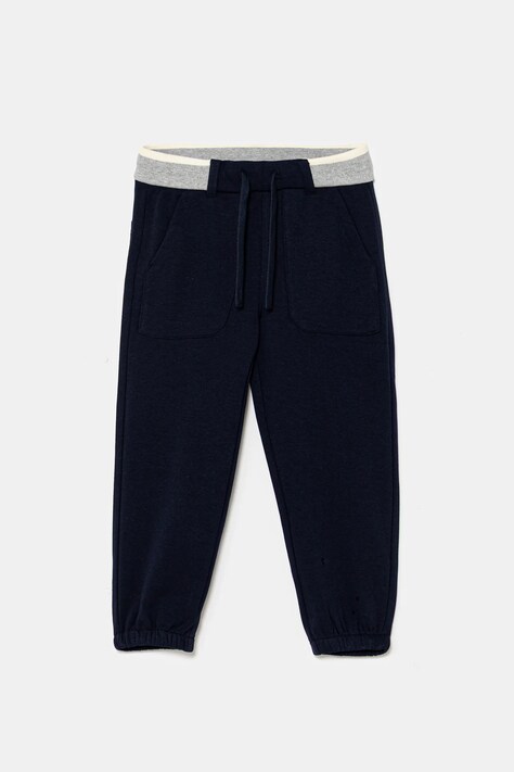 United Colors of Benetton pantaloni de trening pentru copii culoarea albastru marin, uni, 32N4GF050