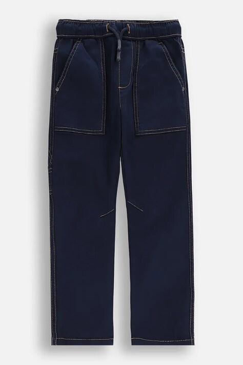 Coccodrillo pantaloni copii culoarea bleumarin, uni, YETI BOY KIDS
