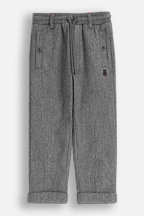 Coccodrillo spodnie niemowlęce kolor szary wzorzyste ELEGANT BABY BOY