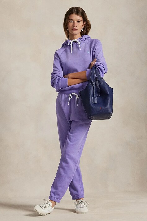 Polo Ralph Lauren pantaloni tuta donna colore violetto 211971694