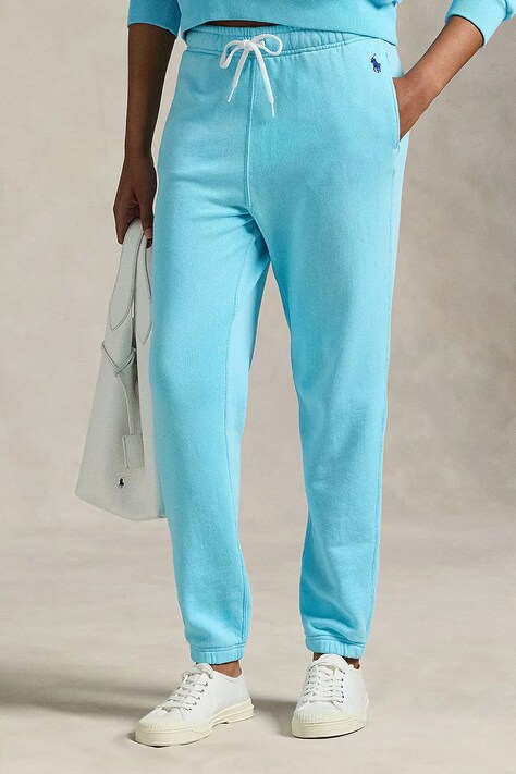 Polo Ralph Lauren pantaloni de trening culoarea turcoaz, uni, 211971694