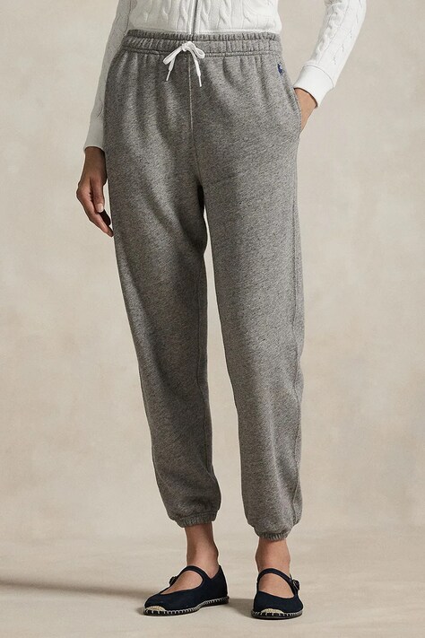 Polo Ralph Lauren spodnie dresowe kolor szary gładkie 211971694