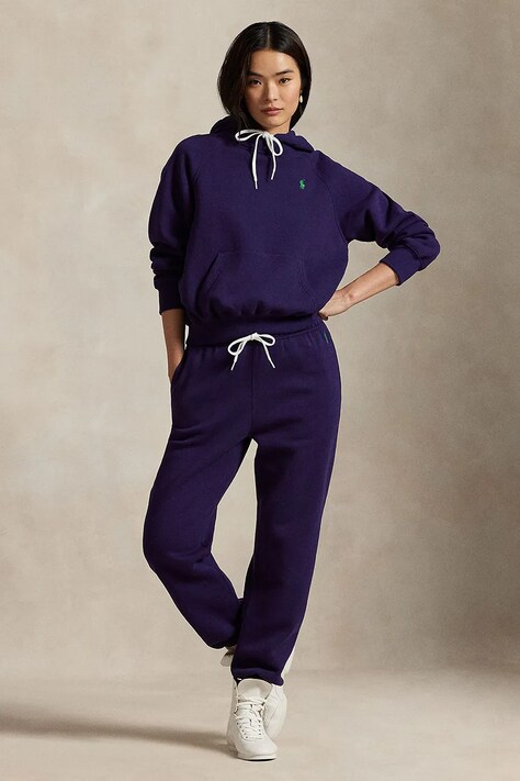 Спортивные штаны Polo Ralph Lauren цвет фиолетовый однотонные 211971700