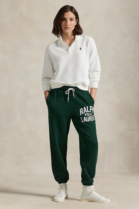 Спортивные штаны Polo Ralph Lauren цвет зелёный с принтом 211971758