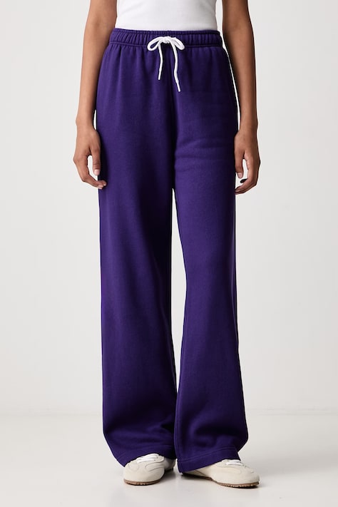 Polo Ralph Lauren Παντελόνι επίσημο με βαμβάκι γυναικείο μωβ ψηλή 211977959